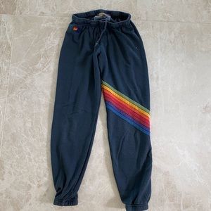 AviatorNation womens chevron 7 sweatpants-charcoal